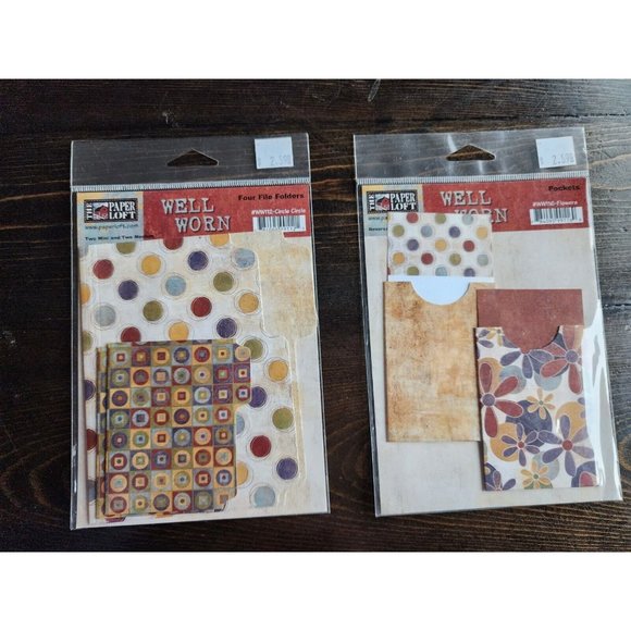 Scrapbook Mini Folder Envelope LOT Embellishments Paper Loft Vintage Retired #18 - Picture 1 of 5